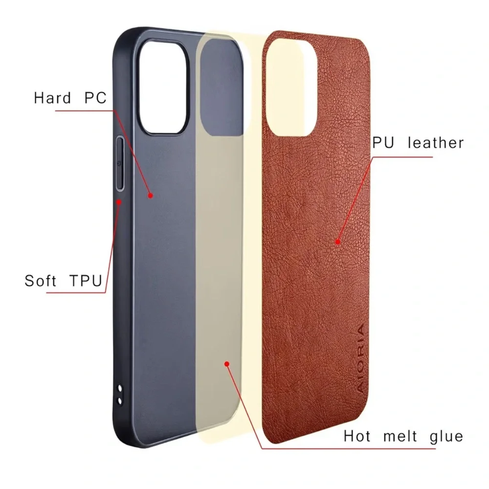 Red Leather Cell Phone Case X6 Pro 5G
